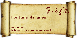 Fortuna Ágnes névjegykártya